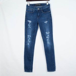 Express Mid Rise Distressed Legging Jeans Sz 4R